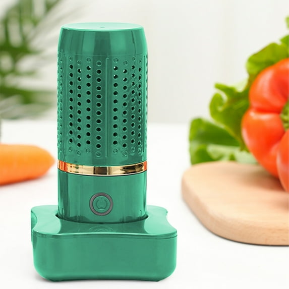 Blukids Fruit and Vegetable Purifier, Automatic Portable Ultrasonic 4800mah USB Wireless Food Veggie Washing Cleaner Capsule Device Wash Cleaning Fruit Washer Machine(Green)