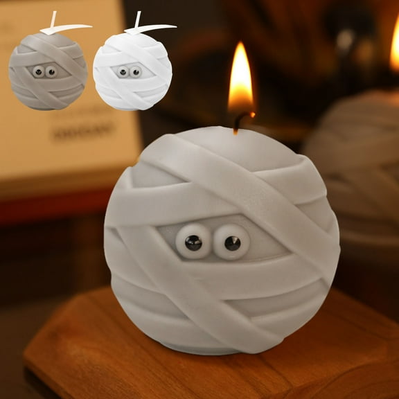 Blukids Halloween Wounded Man Scented Candles Halloween Candles Horror Gifts Candle Tea Lights Goth Room Decor for Dining Table Party Bedroom, Rose Smell, Halloween Party Supplies(Gray)