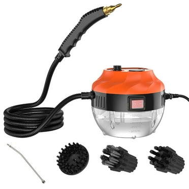 Blukids Handheld Steam Cleaner,2500W High Pressure Handheld Steamer for Home Use, Car Steam Cleaner,Portable Grout Steamer for Cleaning for Upholstery,Kitchen,Bathroom,Hard Surface(Orange)