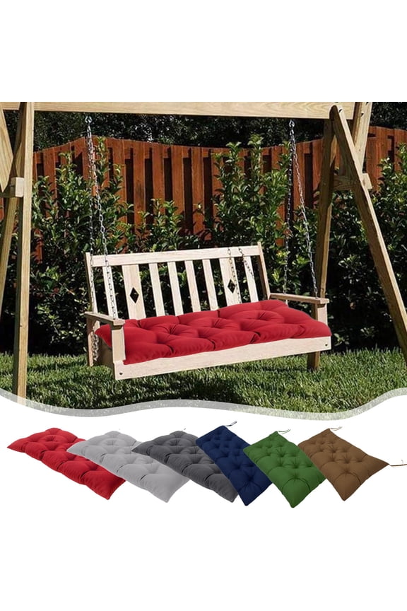 Indoor Outdoor Bench Cushion, Waterproof Swing Cushion Seat Chair Replacement Pads Pillow for Lounger Garden Furniture Patio Metal Wooden,40×20 inch(Red)