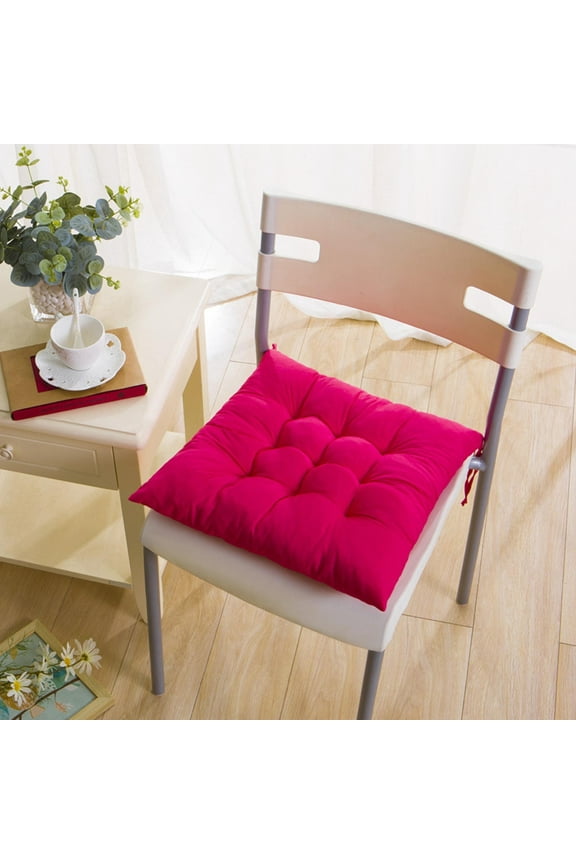 Indoor/Outdoor Chair Cushions 15.7" x 15.7" Seat Pillow Cushion Set of 1 Square Chair Pads for Sitting Patio Garden Floor Throw Pillows(Hot Pink)