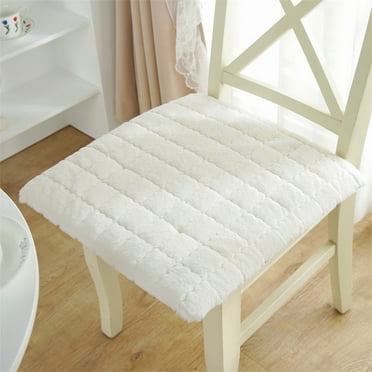 Blukids Indoor Outdoor Chair Cushions Clearance for Dining Chairs, Super Comfortable & Soft Non-slip Kitchen Chair Cushion Pads, Garden Patio Furniture Office Chair Seat Cushions,15.7×15.7"(White)