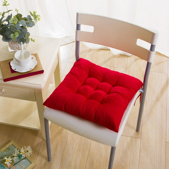 Blukids Indoor Outdoor Chair Cushions Set of 2 for Dining Chairs, Comfortable & Soft Non-slip Kitchen Chair Cushion Pads, Garden Patio Furniture Office Chair Seat Cushions, Decorative Gift,Red