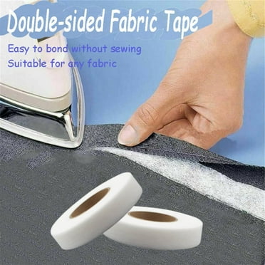 Blukids Iron on Hemming Tape, Fabric Fusing Hemming Tape Iron on Tape for Hemming, Double Sided Fusing Hem Tape Fabric Tape No Sew Hemming Tape For Clothes Pants Dress Curtains（1CM）