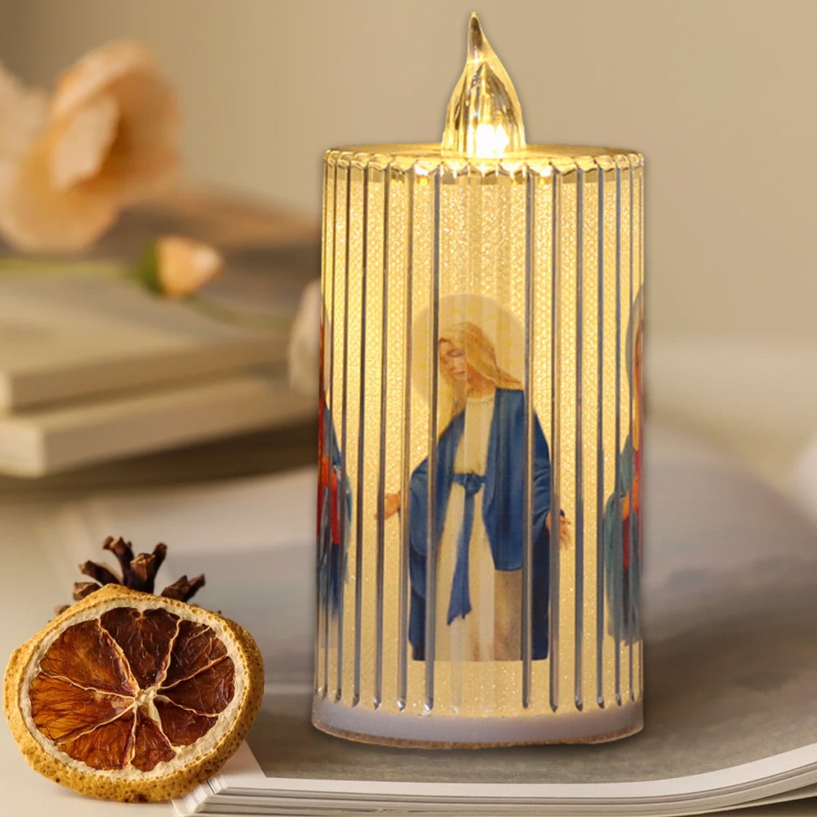 Hemoton Flameless Devotion Prayer Candle LED Garden And Cemetery Decorations Jesus Light Memorial Candle Red Shell 4a6bc1f7 60dd 4208 B6a1 373481854080.5afa436d44bcb9dd35c58376f6f66fb9