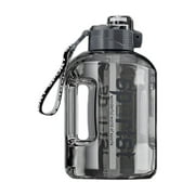 Blukids Large Capacity Water Bottle Half Gallon Water Bottle BPA Free Ideal for Gym, Big Water of Jug, Reusable Sports Bottle for Men Women,Gray
