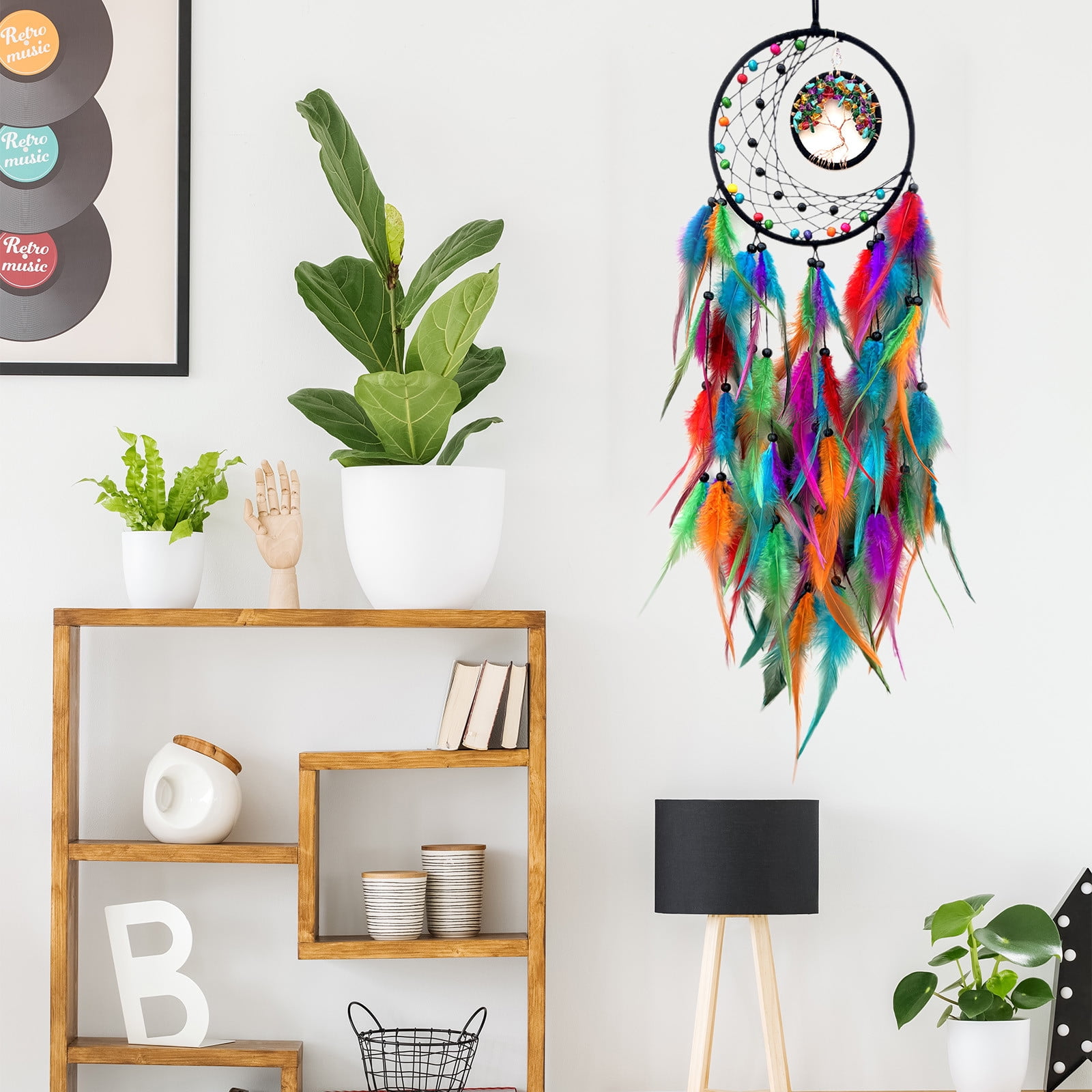 Blukids Large Dream Catchers for Girls Women Room Decor Boho Moon Dream ...