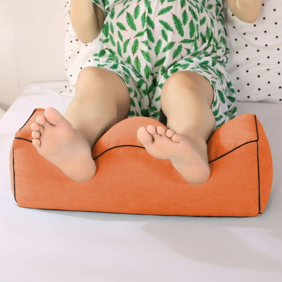 Blukids Leg Elevation Pillows for After Surgery, Injuries, or Rest, Memory Foam Knee Pillow for for Side Sleepers with Insert Pad Foot Pad Relax Leg Cushion for Home, Office(Orange)