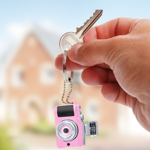 Blukids Mini Camera Keychain, LED Sound Emitting Keychain,Birthday Gift for Kid Student Children Teen Girl Boy