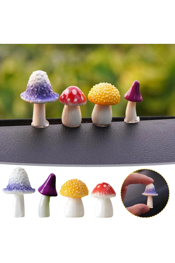 Mini Mushroom Decor Fairy Garden Accessories - Outdoor Garden Decor Mushrooms Ornament for Garden Decoration Garden Gnome's Favorite Mushroom Statues,1.4 inch(D)