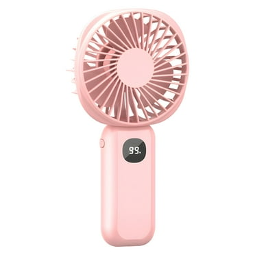 Blukids Mini Portable Fan, Digital Display,Powerful Handheld Fan USB Rechargeable,Personal Small Desk Fan for Home School Office Outdoor Travel Use