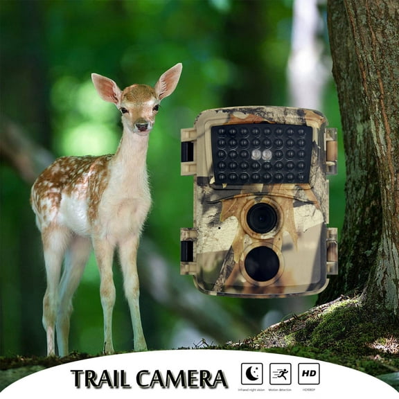 Blukids Mini Trail Camera,24MP 1080P HD Game Hunting Camera Motion Activated with IR Night Vision Waterproof Video Cam for Wildlife Scouting Hunting Deer Cam(Camouflage)