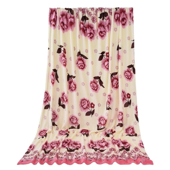 HOARBOEG Micro Plush Microfiber Blanket Flannel Blanket Lightweight Super Soft Cozy Luxury Bed Blanket Microfiber