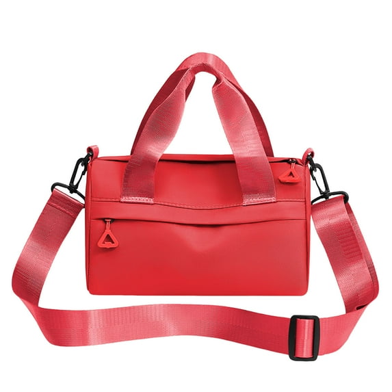 Blukids Nylon Tote Bag for Women Men Waterproof Cross Body Handbags Purses with Zipper Pocket Shoulder Bag Ladies Casual Satchel, Gift for Women Men(Red)