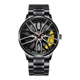 thumbnail image 1 of Blukids Original Automatic Nitro Rim Watch | Nitro M3 Men's Quartz Wrist Watch - 3D Performance Rims Y-Spokes Waterproof Stainless Steel Sports Car Watch,Gift for Men(Yellow), 1 of 6