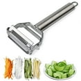 thumbnail image 1 of Blukids Peeler Stainless Steel Cutter Slicer for Carrot Potato Melon Gadget Vegetable Fruit Steel Peeler Double Sided Blade Multi-functional Vegetable Cutter Fruit Slicer Dual Blade for Kitchen(A), 1 of 8