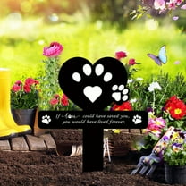 Blukids Personalized Pet Grave Markers Dog, Pet Headstones for Dogs for Lost Dog Sympathy Gift, Waterproof Dog Grave Markers Outdoor,Dog Tombstones for Graves Outdoor,Garden Dog Cross for Grave（Black）