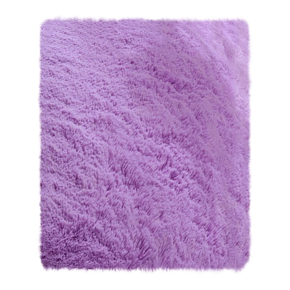 Blukids Plush Machine Washable Rugs - 23x47Area Rugs for Living Room Soft Non-Slip Throw Indoor Rug, Modern Geometric Print Low-Pile Floor Carpet for Bedroom Under Dining Table Home Office(Purple)