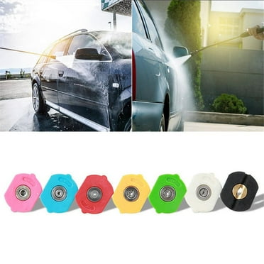 Blukids Pressure Washer Tips, Set of 5 Pressure Washer Nozzle Tips with Nozzle Holder, 1/4 Inch Quick Connect Power Washer Tips, 4000 PSI, Multiple Degrees Rinse Kit, Pressure Washer Accessories(A)