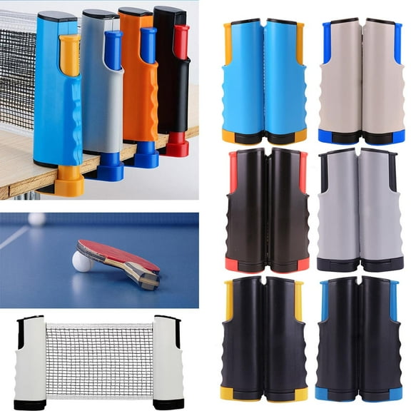 Blukids Retractable Ping Pong Net – 72" Table Tennis Net with Clamps | Portable Ping Pong Net for Any Table | Includes Custom Mesh Storage Bag | Portable Replacement Table Tennis Net Posts(A)