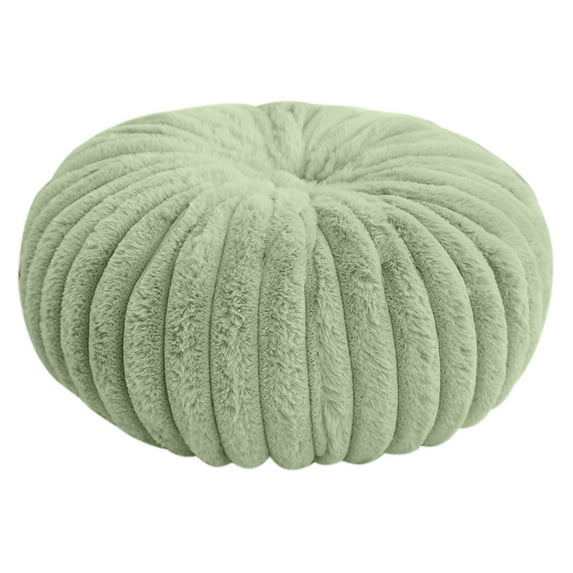 Blukids Round Throw Pillow, 13.7" Round Cushion Pillows Pumpkin Decorative Pillows Floor Cushion for Couch Bed Sofa Chair, Soft Aesthetic Circle Seat Cushion Home Decor Pillow(Green)