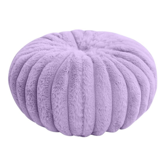 Blukids Round Throw Pillow, 13.7" Round Cushion Pillows Pumpkin Decorative Pillows Floor Cushion for Couch Bed Sofa Chair, Soft Aesthetic Circle Seat Cushion Home Decor Pillow(Purple)
