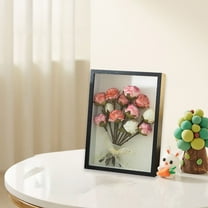 Blukids Shadow Box Frame 5.9x6.7 inch Deep Display Cases Shadowbox Picture Frame with Galss 3D Display Wood Shadow Box Frame with Line Board(Black)