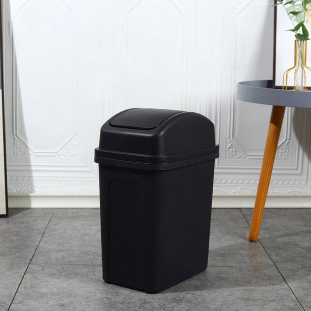 Blukids Small Bathroom Trash Can with Lid - 10L/2.6 Gallon Slim Garbage ...
