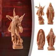 Blukids Small Saint Michael The Archangel Statue | Includes Adhesive for Mounting | Catholic Decoration for Car, Home, Dorm, or Office | Patron Saint of Police and SoldiersB