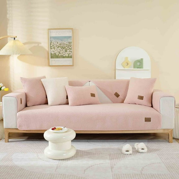 Blukids Sofa Cover for 3 Cushion Couch Polyester 25.5×35.5" Indoor Non Slip Sofa Covers Super Soft & Comfortable Seat Cushion Pets Dogs Friendly