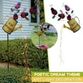 Blukids Solar Garden Stake Light，Solar Watering Can Garden Lights with