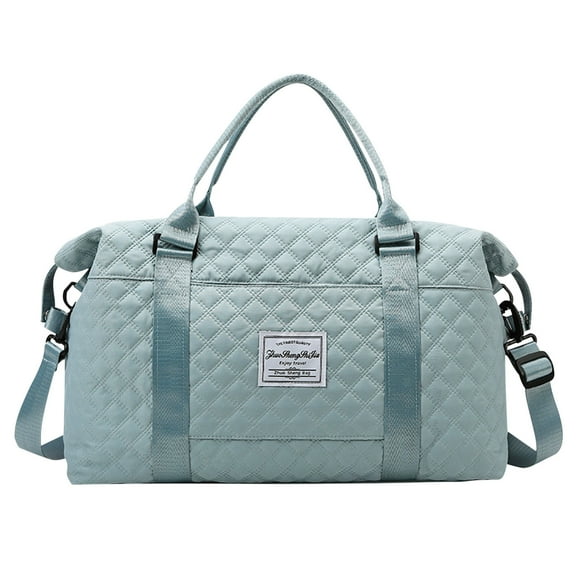 Blukids Sport Travel Duffle Bag Large Gym Tote Bag for Women, Weekender Bag Carry on Bag for Airplane, Ladies Beach Bag Overnight Bag Waterproof Hospital Bag Luggage Bag with Wet Bag,Blue