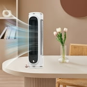 Blukids Tower Fan,10 inch Stand Up Cooling Fan USB Rechargeable,Long Use Time,Bladeless Oscillating Desk Fan for Home Office Use