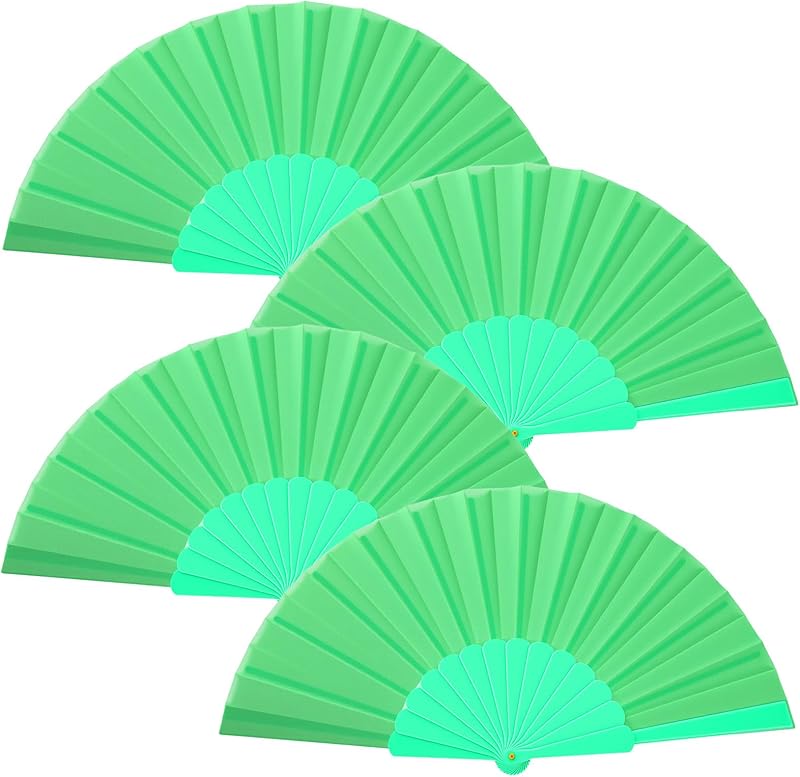 Blulu 4 Pieces Handheld Folding Fan Small Chinese Hand Fans in Oriental ...