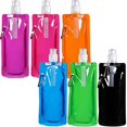 thumbnail image 1 of Blulu 6 Pieces Collapsible Water Bottle Reusable Drinking Water Bottle with Clip for Biking, Hiking Travel, 6 Colors, 1 of 7