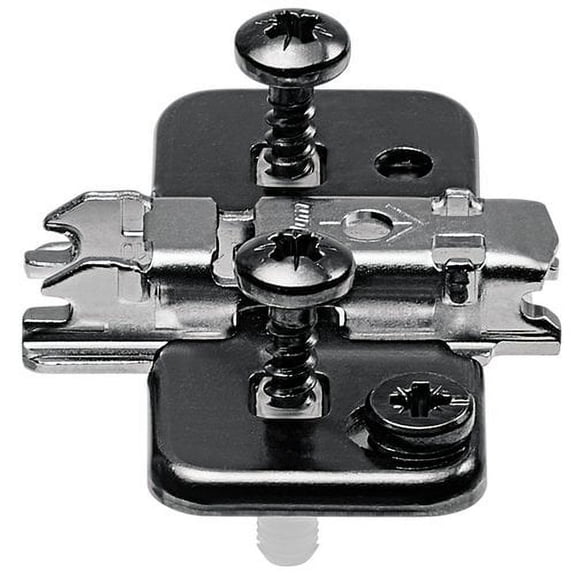 Blum 0mm Inserta Steel Wing Adjustable Mounting Plate - Black Onyx 174H7100BLK