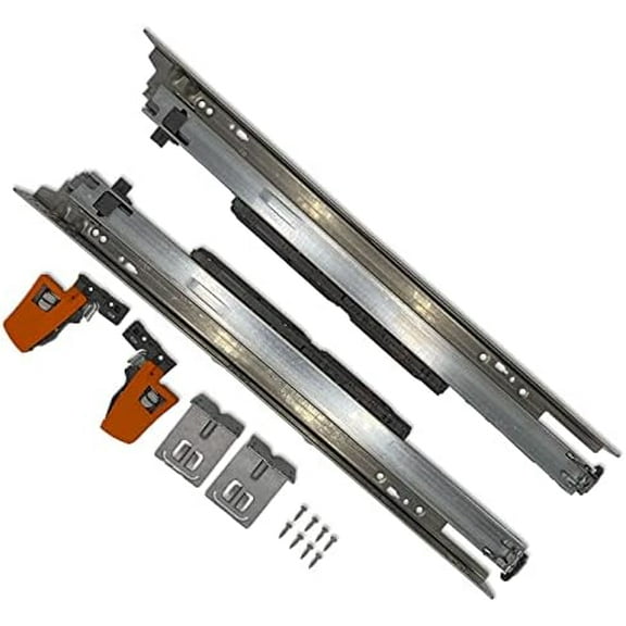 Blum 21" MOVENTO 763H Full Extension Blumotion Soft-Close Undermount Slides 763H5330S, with Locking Devices, Back Brackets, and Screws$$Tools & Hardware Other