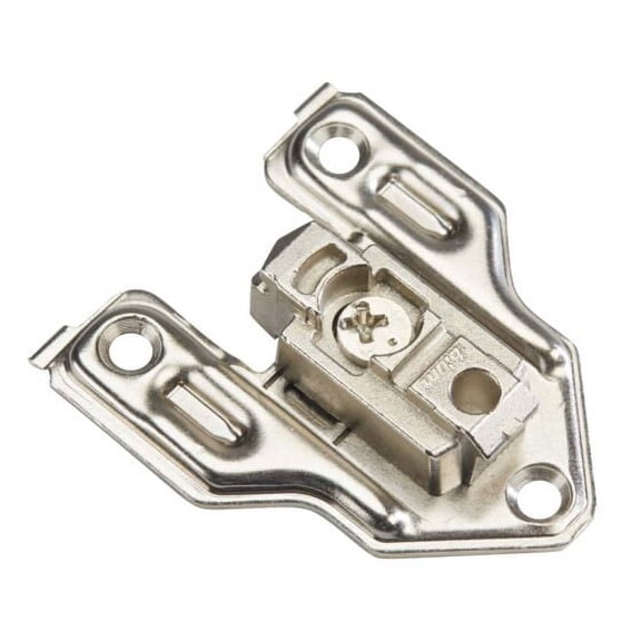 Blum 25-Pack Cam Adjustable Clip Face Frame Screw-on 6mm Mounting Plate, Nickel Plated