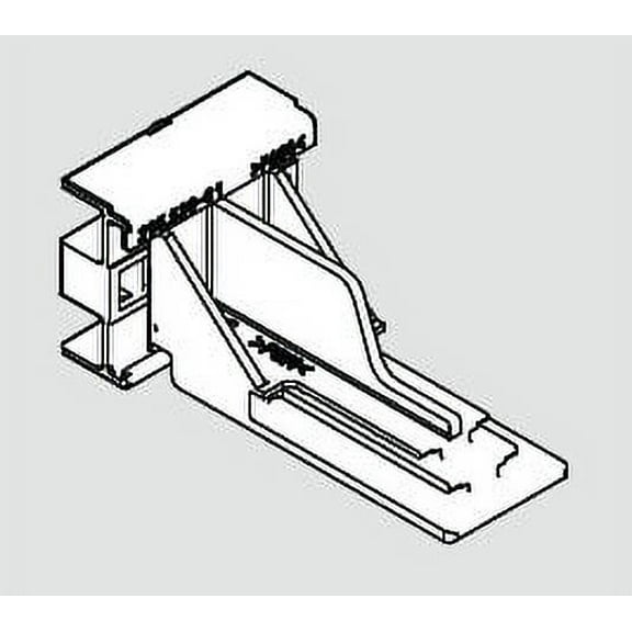 Blum 295.6400 Tandem Series Rear Socket Mounting Bracket For Face Frame Cabinets - Natural