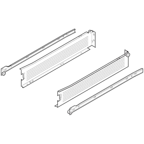 Blum 320M5000c15 Metabox 20" Long X 3-3/8" High Drawer Slide Set - White
