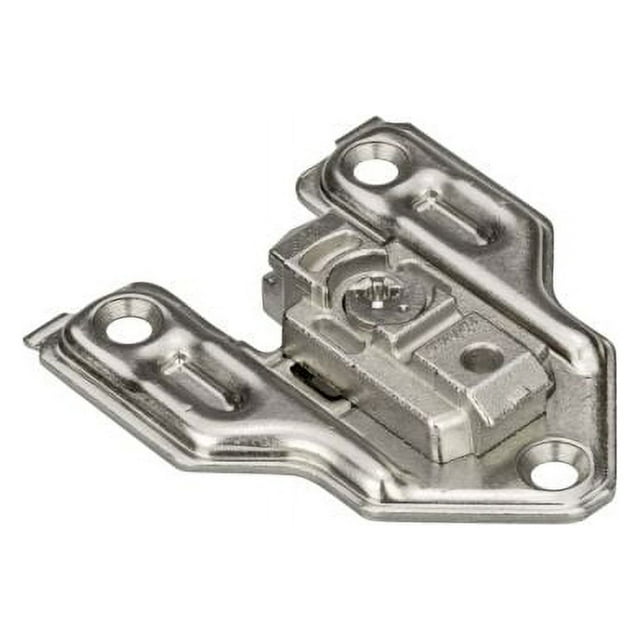 Blum 50-Pack Cam Adjustable Clip Face Frame Screw-on 3mm Mounting Plate, Nickel Plated