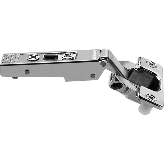 Blum 73T5580 Hinge 120+ Degree Overlay Self-Closing Doweled - Nickel