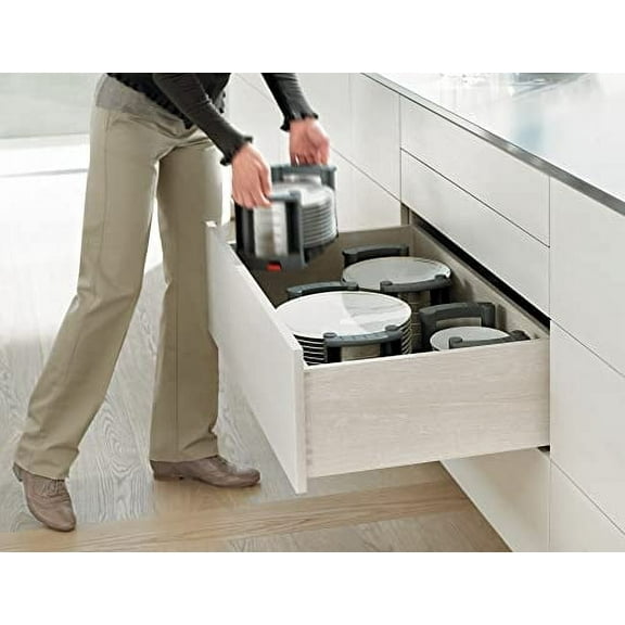 Blum 769.5330S Movento Heavy Duty 21 Inch Full Extension Undermount Concealed Drawer Slides with 170 lbs. Weight Capacity and Soft Close - Pair - Zinc