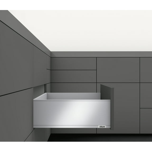 Blum 773C45S0S-OG Legrabox 18" L X 7" H Full Extension Concealed Drawer System Kit - Grey