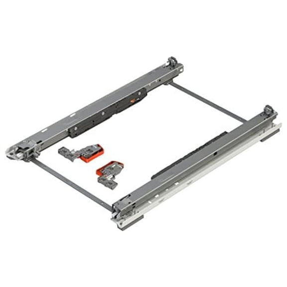 Blum B769R5337SD 15" Width 135LB Capacity Movento Waste/Recycle Slides with Locking Devices - Zinc