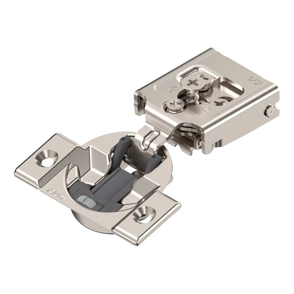 Blum COMPACT CLIP hinge 1/2" O/L Screw On No Tab Soft Close 30C255BSE8