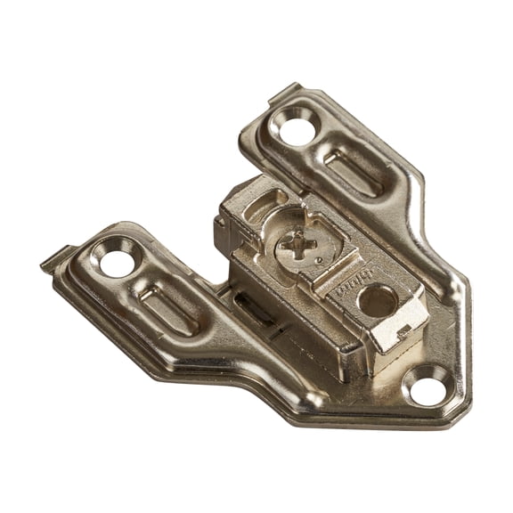Blum Cam Adjustable Clip Face Frame Screw-on 4.5mm Mounting Plate, Nickel Plated