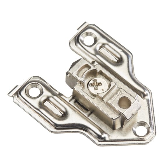 Blum Cam Adjustable Clip Face Frame Screw-on 6mm Mounting Plate, Nickel Plated