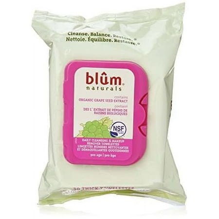 Blum Naturals Daily Cleansing & Makeup Remover - Pro Age 30 Ct
