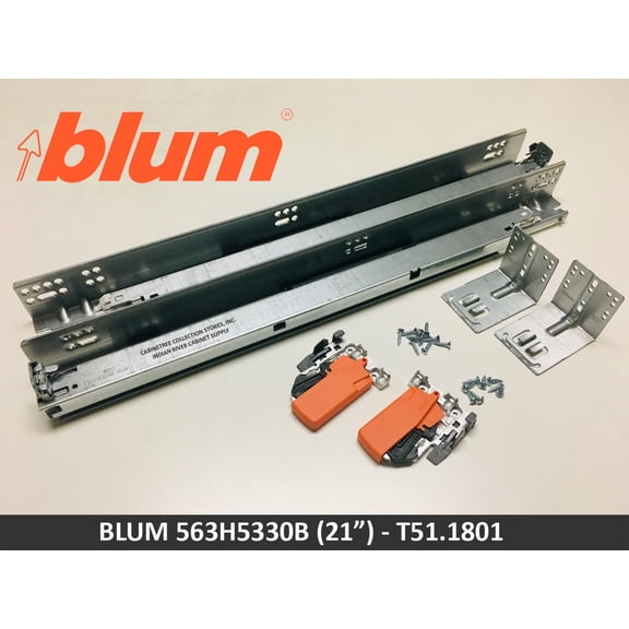 Blum TANDEM plus BLUMOTION 563H Soft Close 21" Drawer Slide Kit - 563H5330B